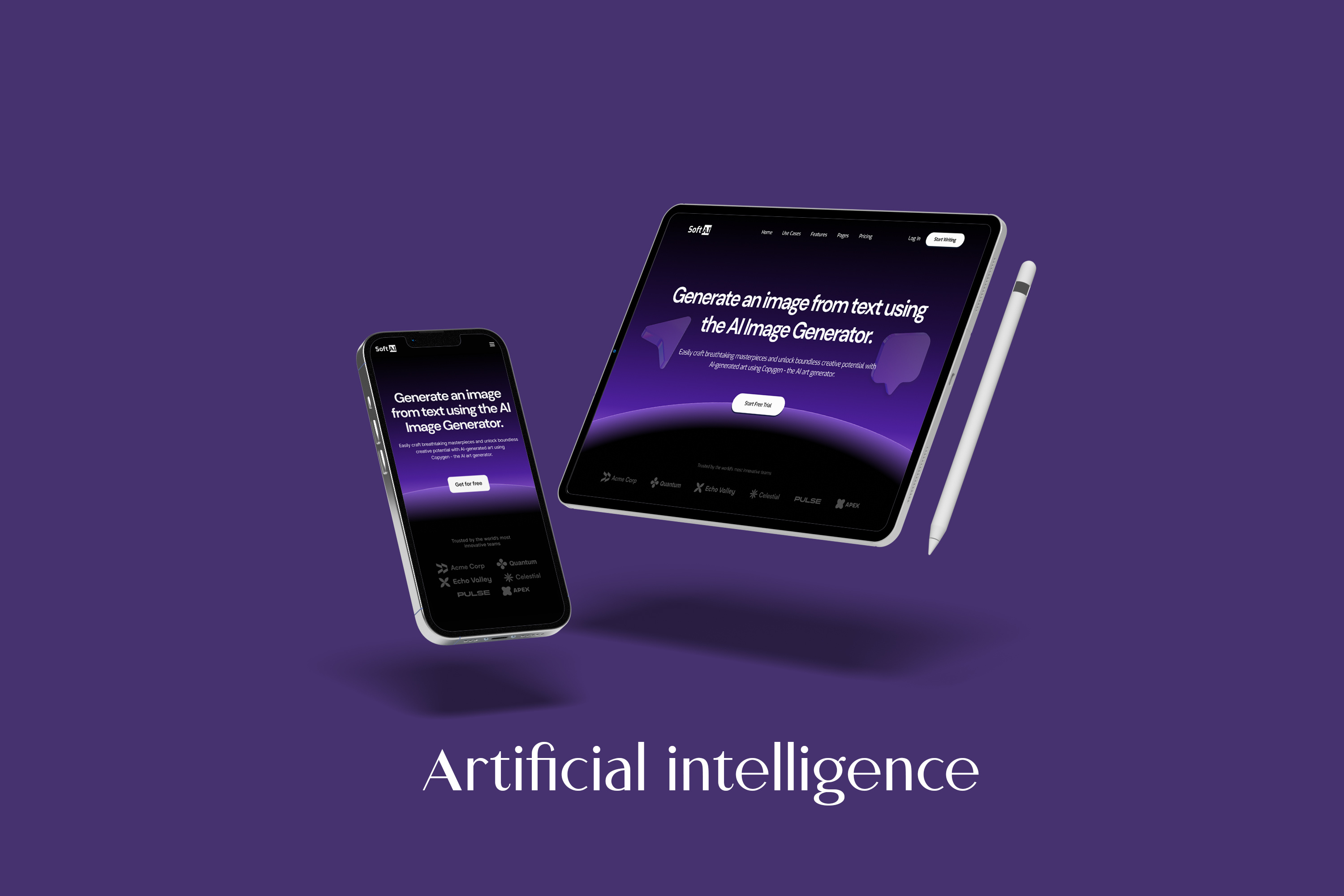Ai landing Page ai app ai design ai generator app design colorful homepage ios design mesh gradient paint responsive responsive design saas satoshi font star ui design uiux web design website design
