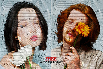 Free Art Photo Effect Template branding design effect free freefile illustration ink art modern photo effect photoshop photoshop action ui