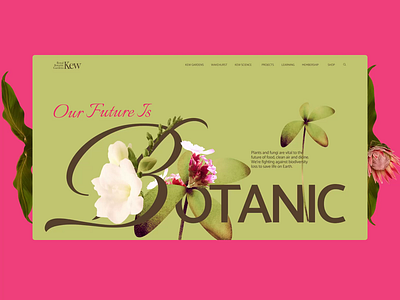 KEW Botanic Gardens animation design ui ux web