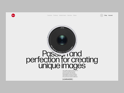 Leica [corporate redesign] animation design ui ux web