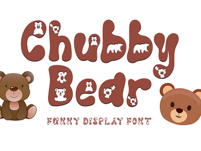 Chubby Bear animal bear font beautiful branding cartoon comic design font font design graphic design handwritten illustration logo teddy bear ui