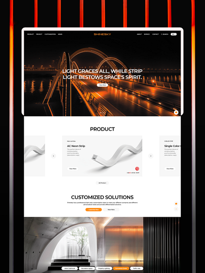 鑫盛凯SHINESKY Official Website Design by sumaart h5 led led lighting led website lighting website responsive sumaart web design