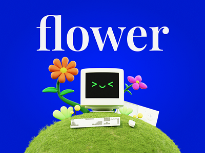 Flower - 3d illustration 3d branding design illustration ui