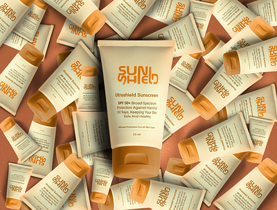 Sunscreen Packaging Design brand branding creative design designer dribbble figma graphic graphic design illustration logo packagindg pinterest productdesign sunscreen