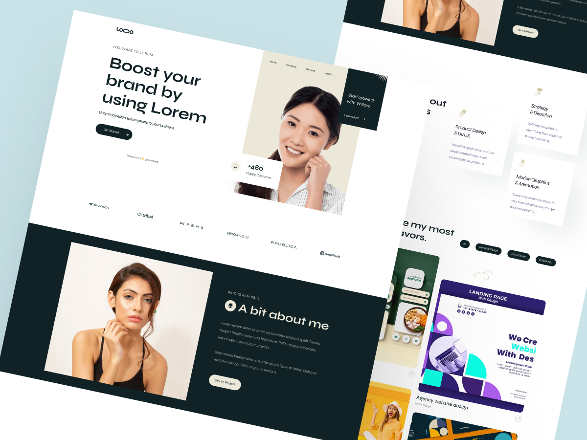 Website Design For Portfolio - Landing Page Design creative portfolio landing page portfolio design portfolio landing portfolio page portfolio site portfolio website web portfolio website design