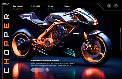 Futuristic EV bike Webpage. behance branding design dribbble ev graphic design trending ui ux