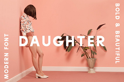 Daughter Font bold bold font calligraphy characters clean display display font font glyphs handmade lettering minimal new new font retro font sans sans serif type typeface typography