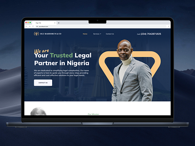 Olu Bashorun & Co, Website Design landing page law website lawyer website design