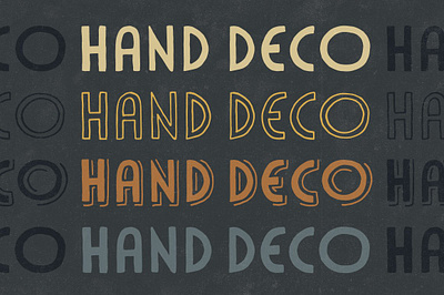 Hand Deco 4-Font Family 20th century art deco classic deco display drawn geometric hand hand deco historic sans serif typeface uppercase vintage