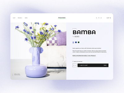 E-commerce Shop - Daily UI 012 awwwards branding daily ui design designer desktop ecommerce eshop graphic design interface product design purple shop typography ui ui ux vase vector web site