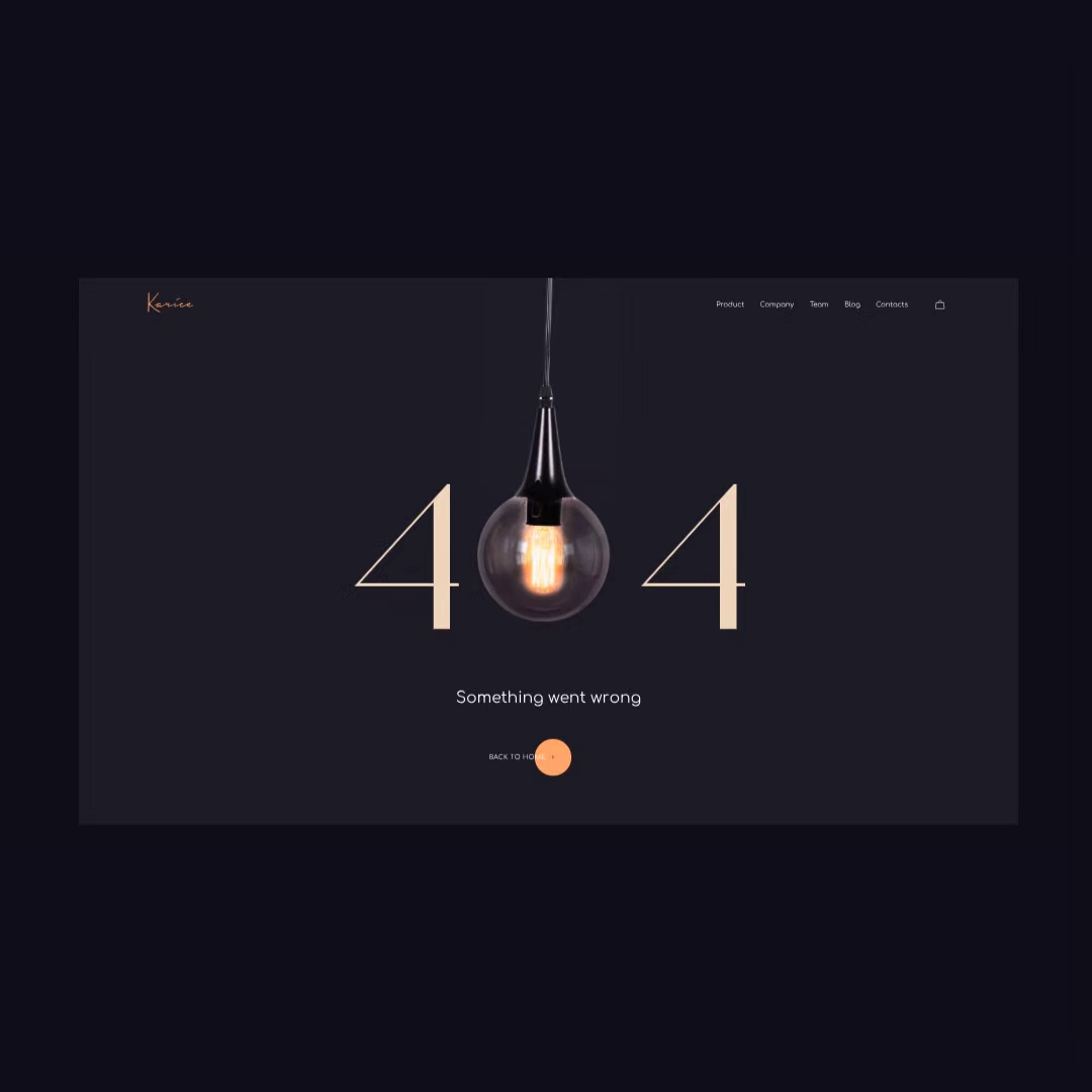 Example of Online Store Page 404