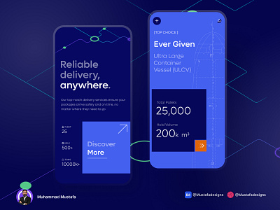 Cargo Ship Delivery cargo cargo ship delivery app mobile app oil tanker ui design
