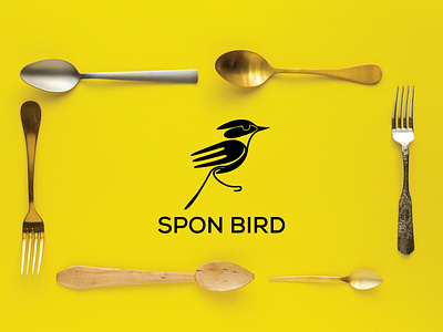 Spon Bird logo bird logo creative logo design flat logo icon logo letter logo logo design minimalist logo spon bird logo spon logo