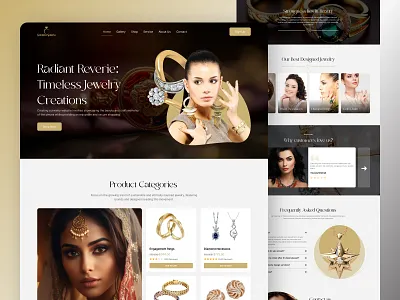 Jewelry Landing Page UI daimond design ecommerce ecommerce website fashion figma jewelry jewelry shop landing page modern modern design necklace online shop ui user interface ux webdesign website design