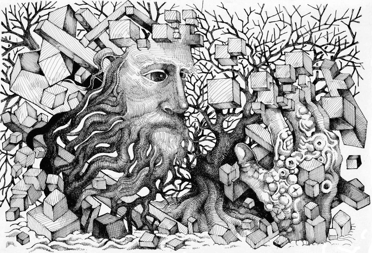 ILLUSTRATION 2020 dark art design graphic design ink line art lineart