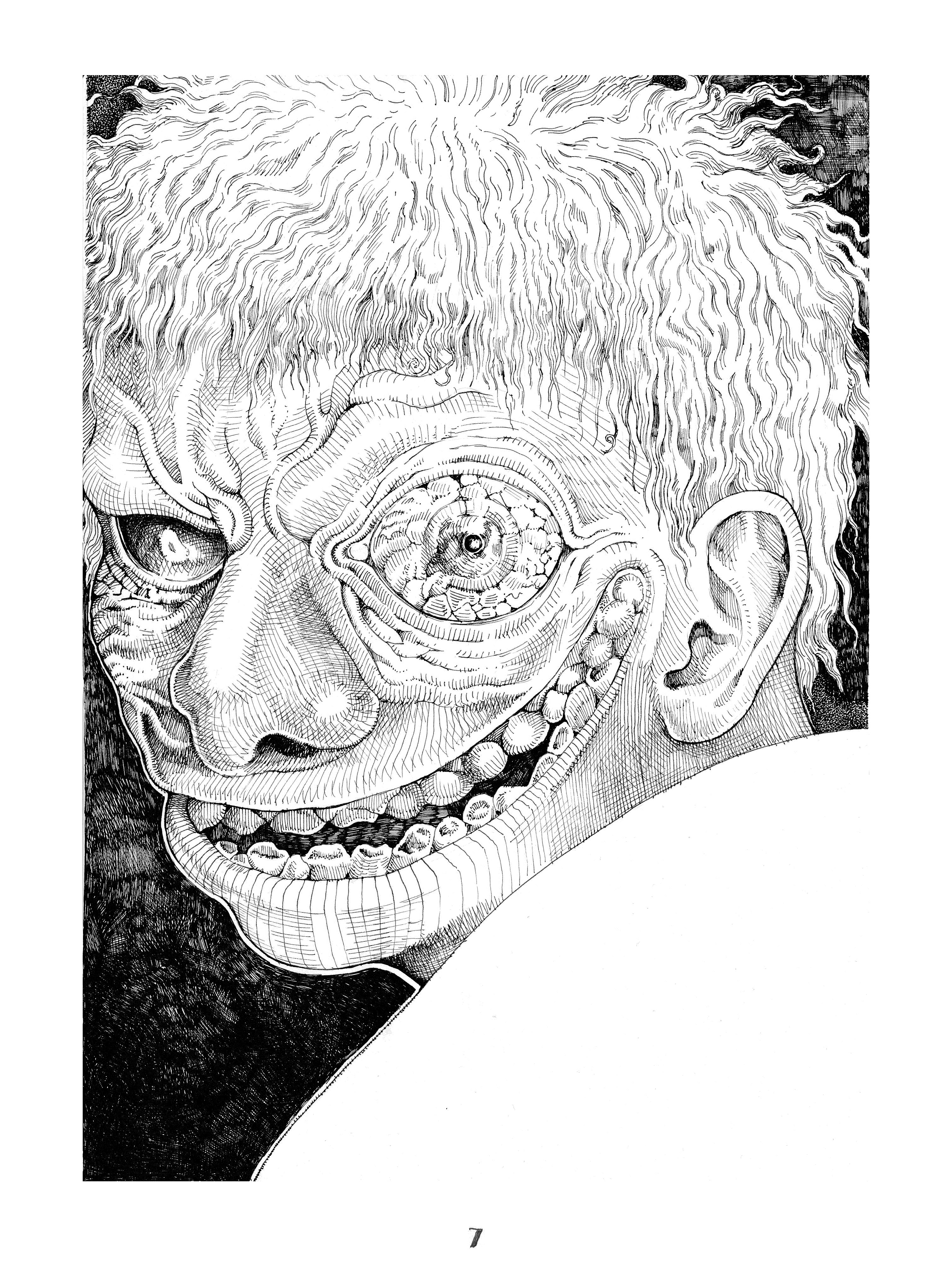 Comics DMAA MEBIUS comics dark art graphic design horror comics line art manga