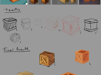 First try of box for game dev app game illustration