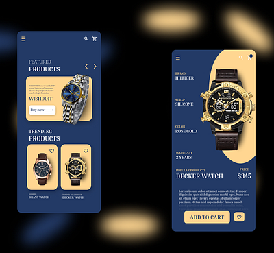 LUXURY WATCHES branding ui