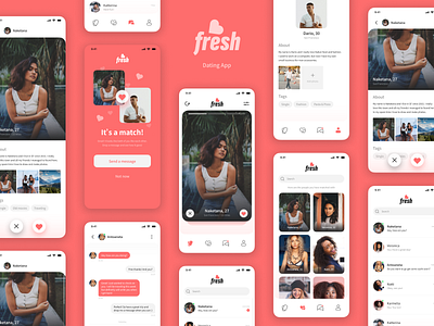 Dating App B Fresh UI Design app design mobile ui