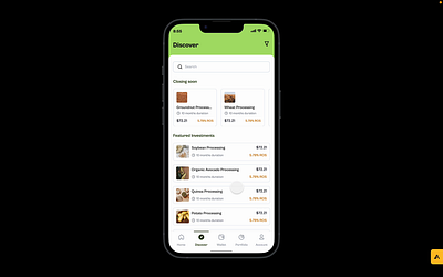Farmiz Agro Investment Openings app mobile ui design