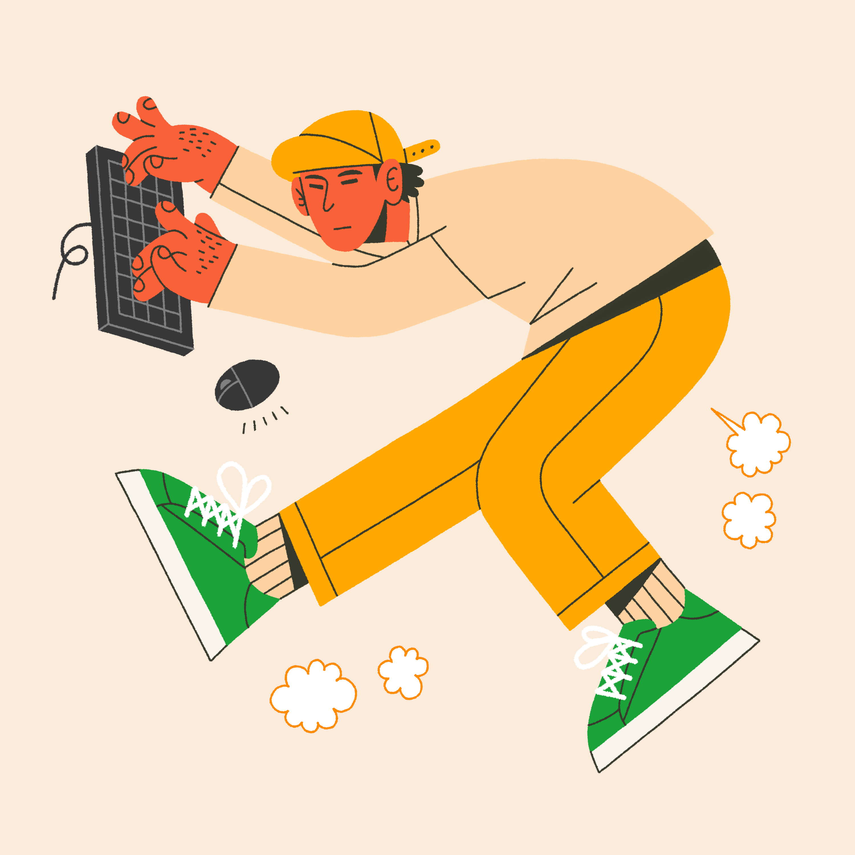 Quick Typing adobe drawing adobe fresco design employee graphic design illustration keyboard poster quick typing typing