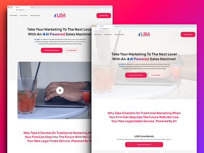 LISA Landing Page Design ai landing page website design