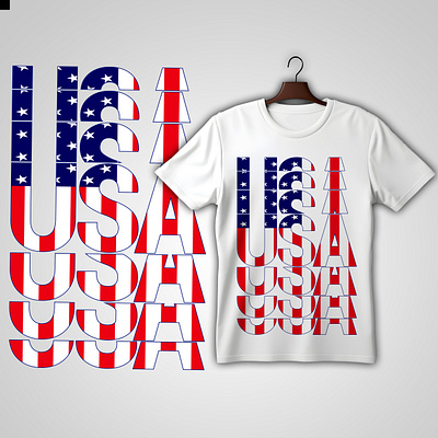 USA T-Shirt Design. america artwork design graphic design illustrator t shirt t shirt design typography usa usa t shirt usa t shirt design