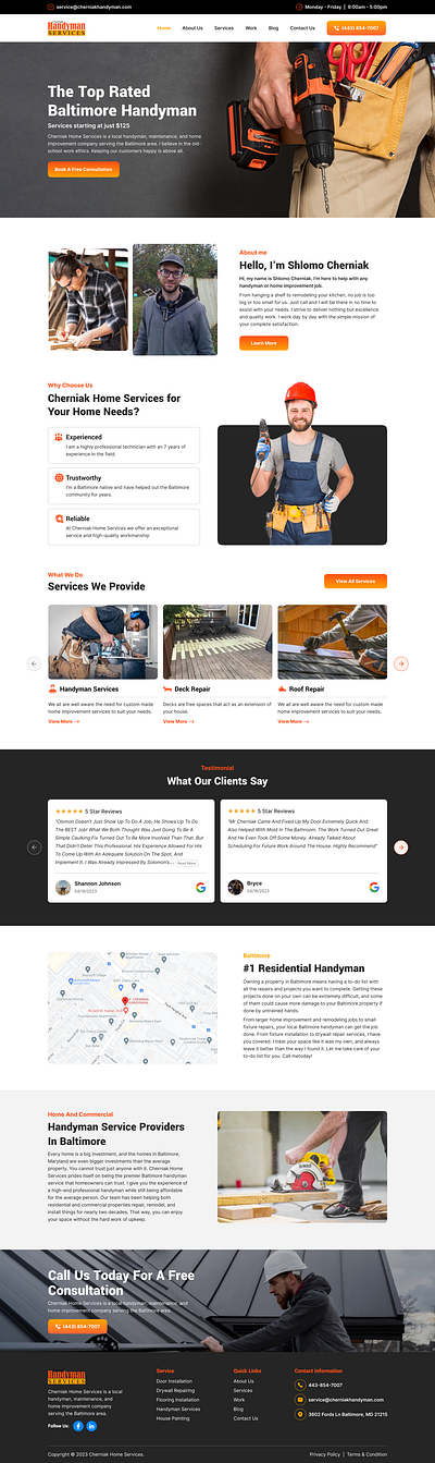 Handymen Website Design