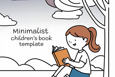 Minimal Children's Book Template branding design graphic design illustration logo typography vector