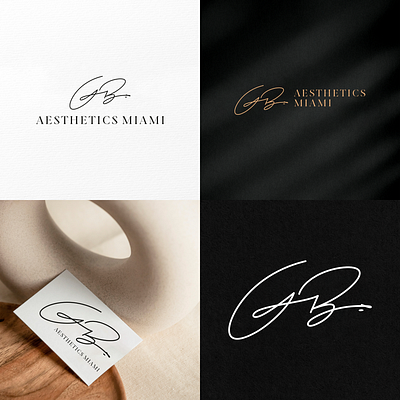 GB Aesthetics Miami handwritten logo signature logo