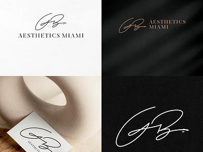 GB Aesthetics Miami handwritten logo signature logo