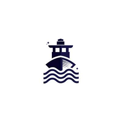 Ship Logo ship vintage water