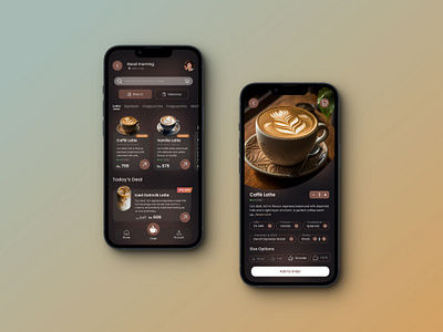 Coffee app - UI app coffee design product design ui
