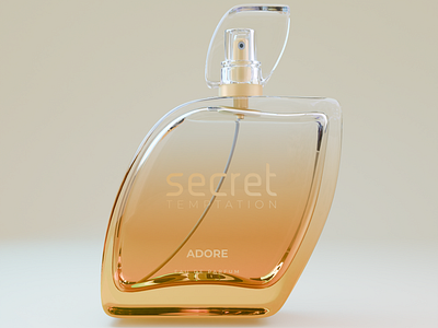 Secret TEMPTATION Perfume Series 3d blender branding cycles graphic design render