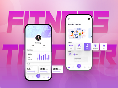 Fitness Tracker App UI app design fitness stat tracker ui