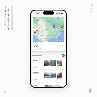 Travel Bucket List app app design daily ui design figma ios iphone mobile product design travel ui
