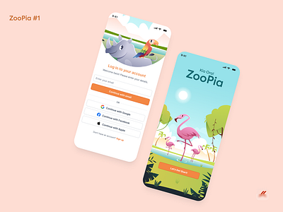 UI Exploration - ZooPia Mobile App app ui uidesign uxdesign zoo