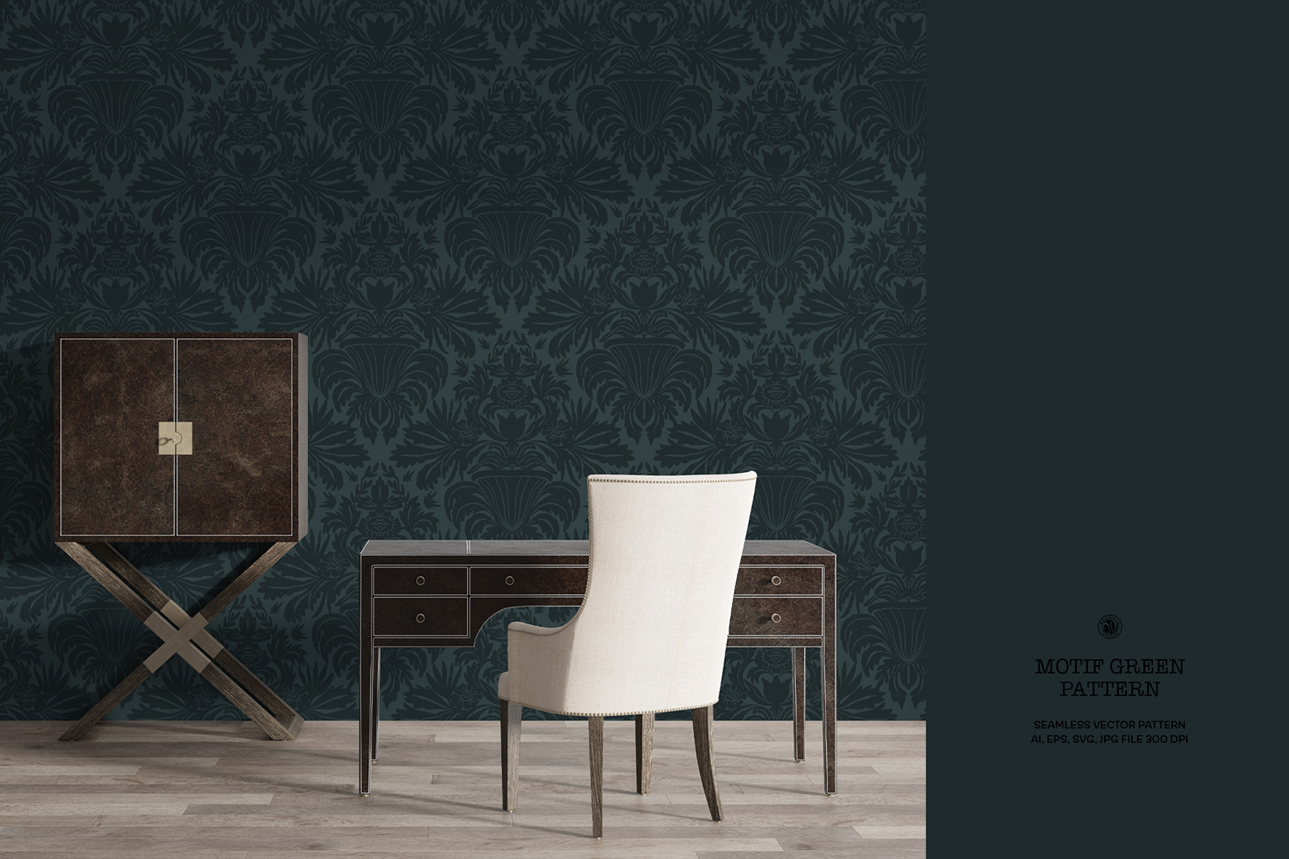 Motif Green Pattern fabrics flowers seamless pattern textile vector wallpaper