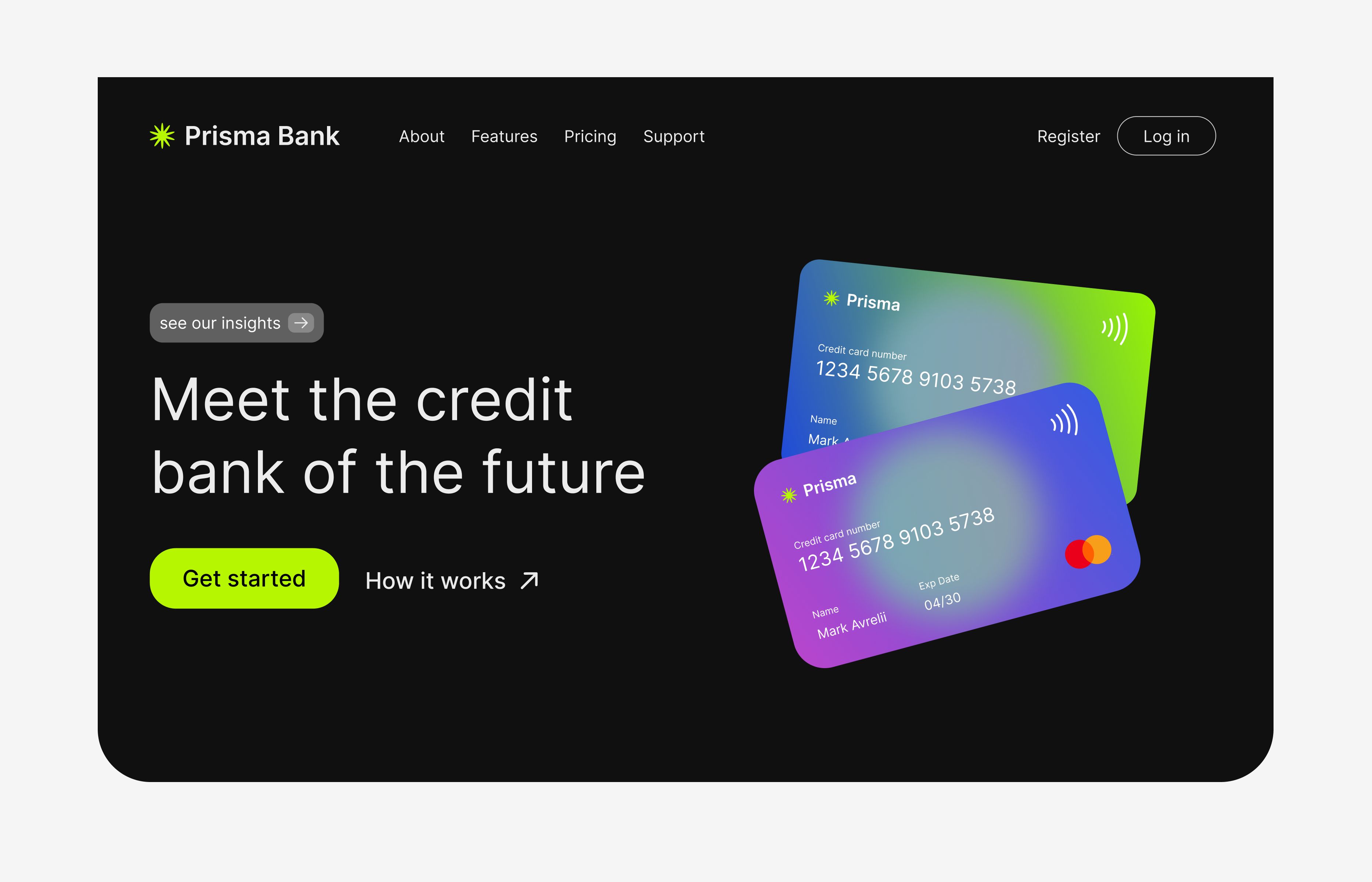 Landing Page of the Bank bank chal challenge landing ui