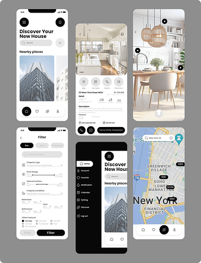 Dream House - Real Estate Consultancy Mobile App MVP Project graphic design ui