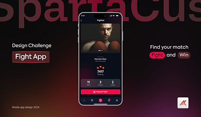 UI Design Exploration - Fight App app fight mobile ui uidesign uxdesign