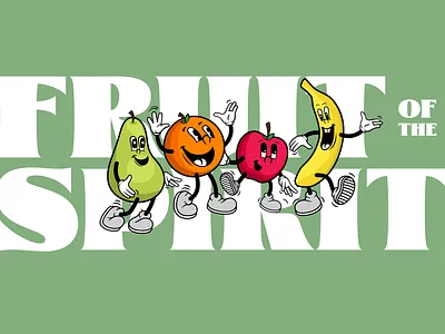 Fruit of the Spirit design halftone hand made illlustration illustration illustrator vector