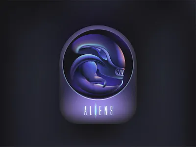 Aliens Movie Badge 3d 3d badge alien badge alien cartoon alien vector illustration aliens movie baby alien colors design dribbbleweeklywarmup freebie gradient illustration monster sci fi vector weekly warm up xenomorph xenomorph badge xenomorph illustration