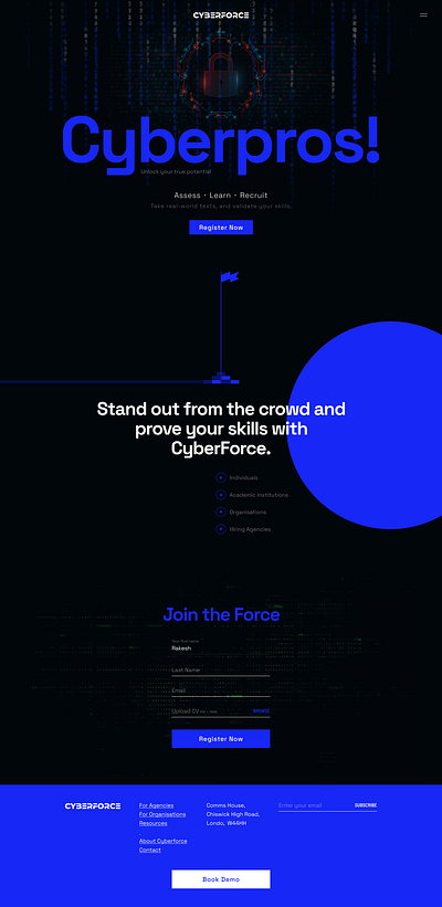 CyberForce Website Design design mdrs web design website
