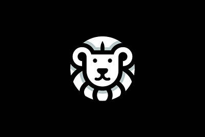 Lion Sun Shape Logo emblem icon lion majestic regal shaped silhouette sun sunlit symbol