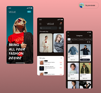 Fashion UI design app eccmerace fashion figma graphic design product uidesin