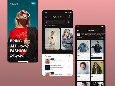 Fashion UI design app eccmerace fashion figma graphic design product uidesin