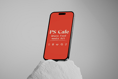 PS Cafe App - Splash Screen app branding graphic design logo typography ui