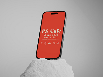 PS Cafe App - Splash Screen app branding graphic design logo typography ui