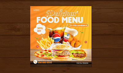 Food Social Media Post Design banner breakfast burgur designer food design food designer food post food social media post foodpics graphic design graphic designer leaflet pizza post designer restaurant post social media design yum